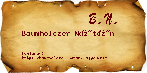 Baumholczer Nátán névjegykártya